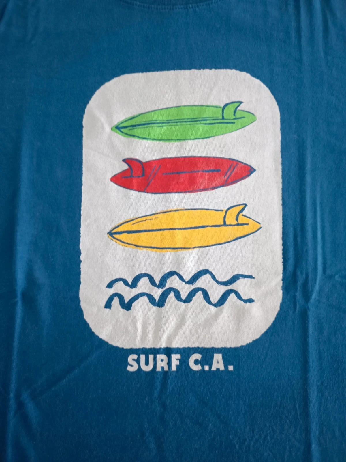 T-shirt azul com estampado de surf da South & Co. 12 anos – photo 3